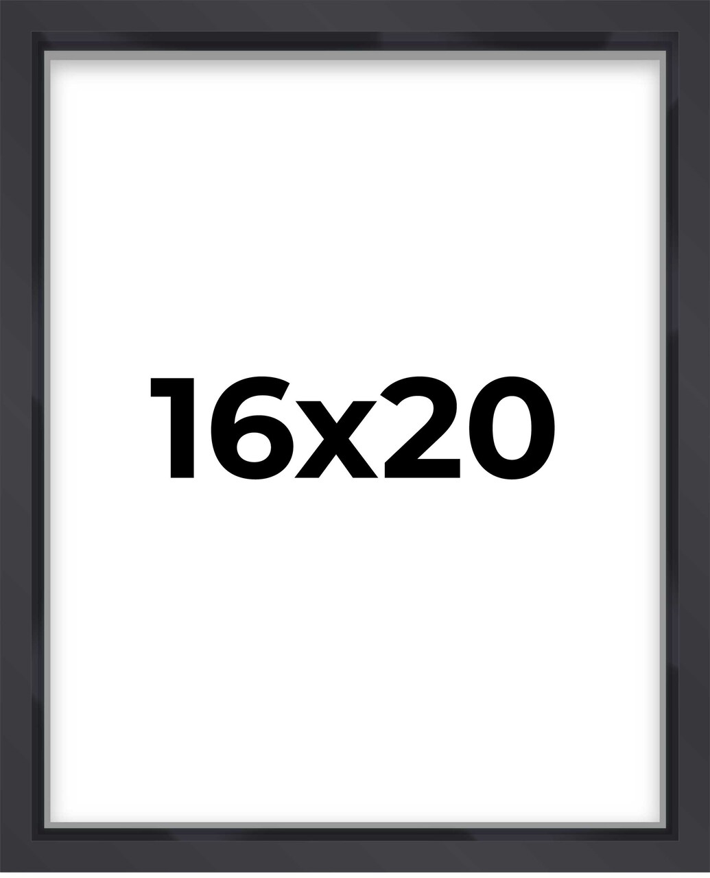 Shadow Box 1.5" Depth Black Picture Frame - UV Acrylic, Backing, Hanging Hardware